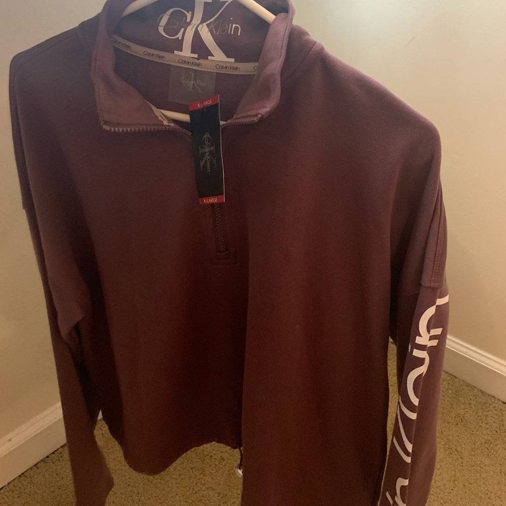 Pink Calvin Klein quarter zip